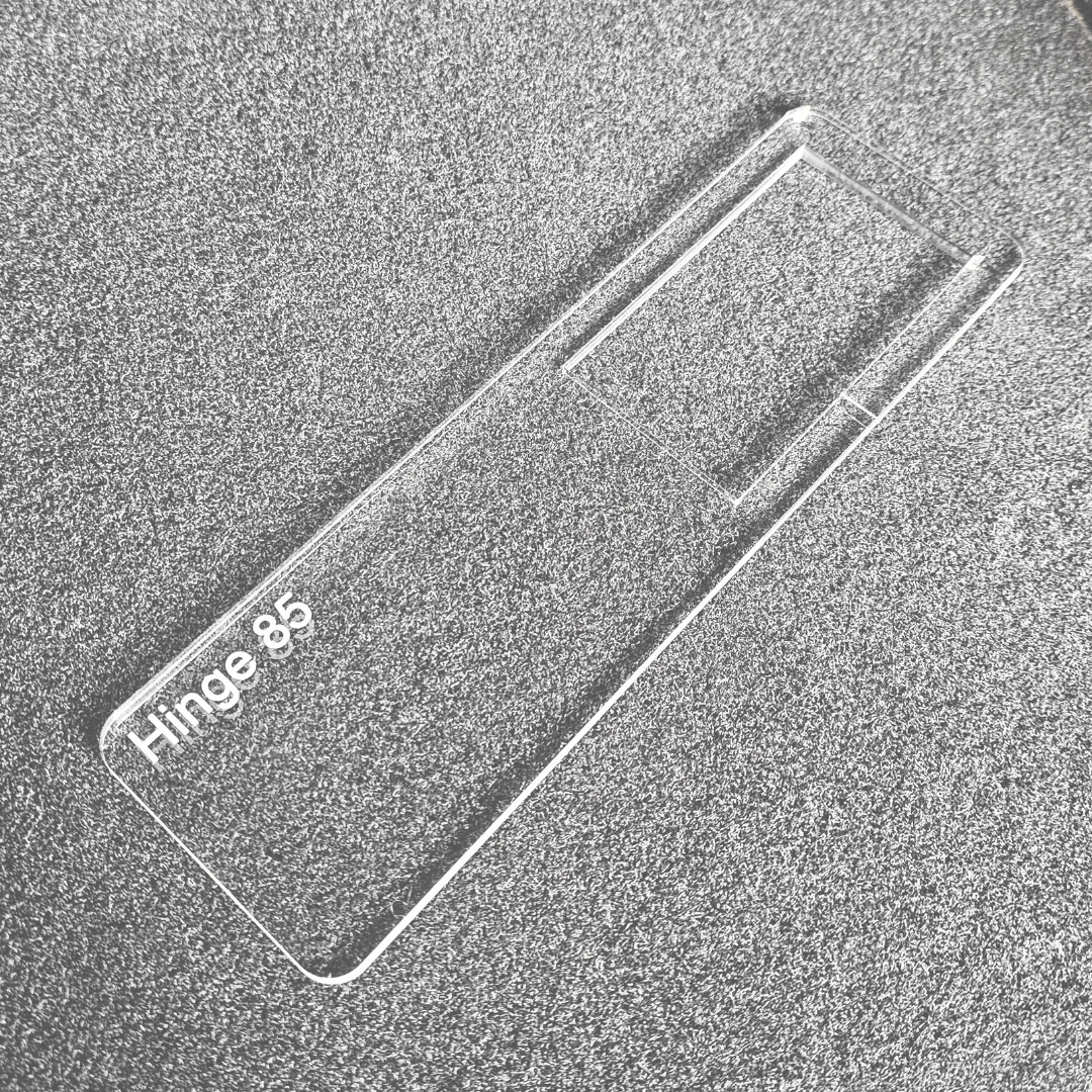 85mm butt hinge template used with the TIDY TRADIE Router Jig