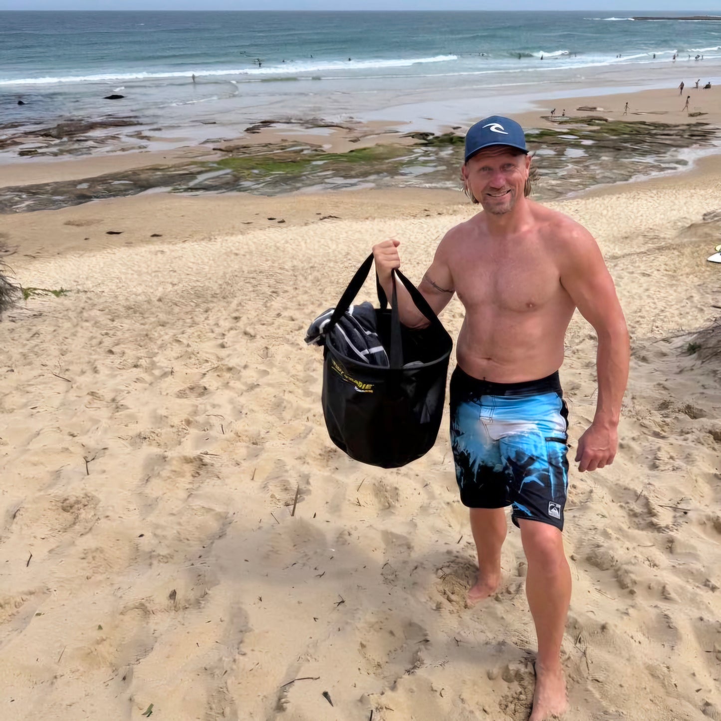 The Tidy Tradie Work Bin - Large colapsible beach bucket