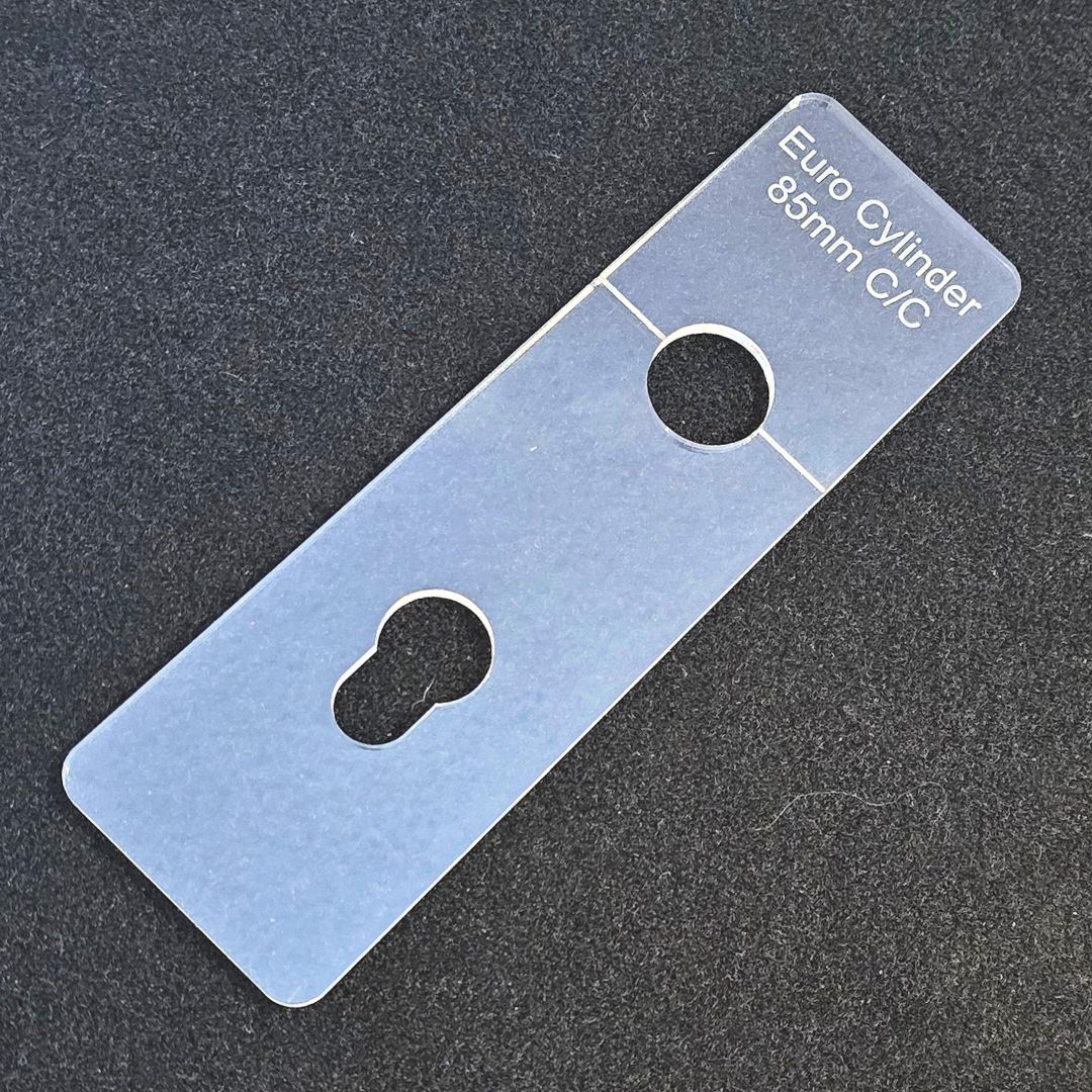 Euro cylinder router jig template