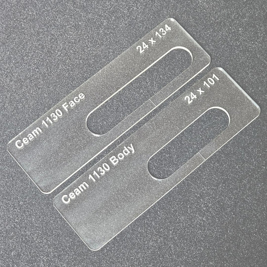 Ceam 1130 concealed hinge templates. Used with the TIDY TRADIE Router Jig 2.0.