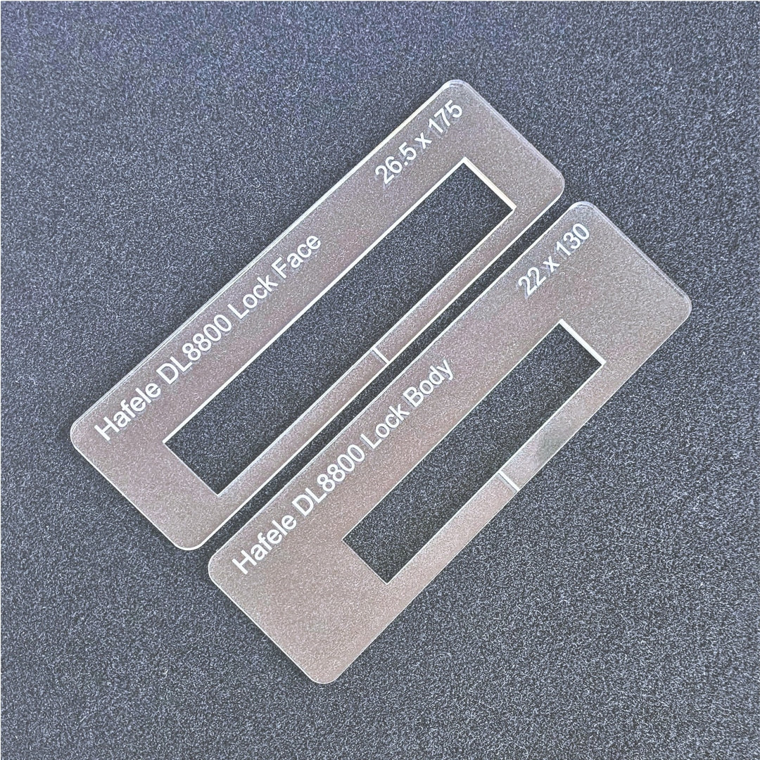 Hafele DL8800 commercial lock. Face and body templates