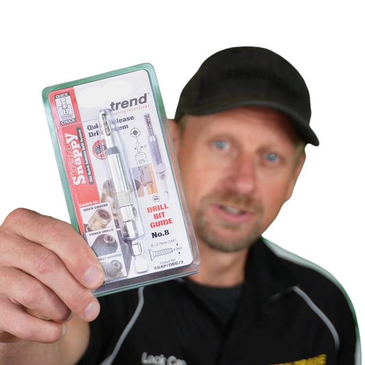 Trend self centering drill bit for 8 gauge hinge screws. Promoted by the Tidy Tradie Lockcarpenter.