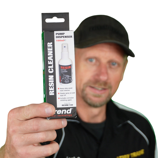 Trend resin cleaner. Heavy duty wood resin remover. For cleaning and protecting your quality router bits and cutters. Promoted by the Tidy Tradie Lockcarpenter