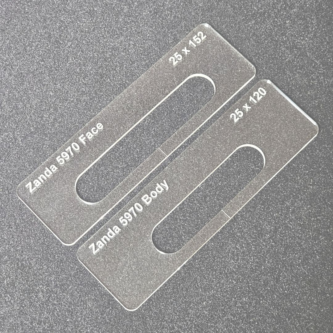 Zanda 5970 Concealed Hinge Templates used with the TIDY TRADIE Router Jig 2.0.