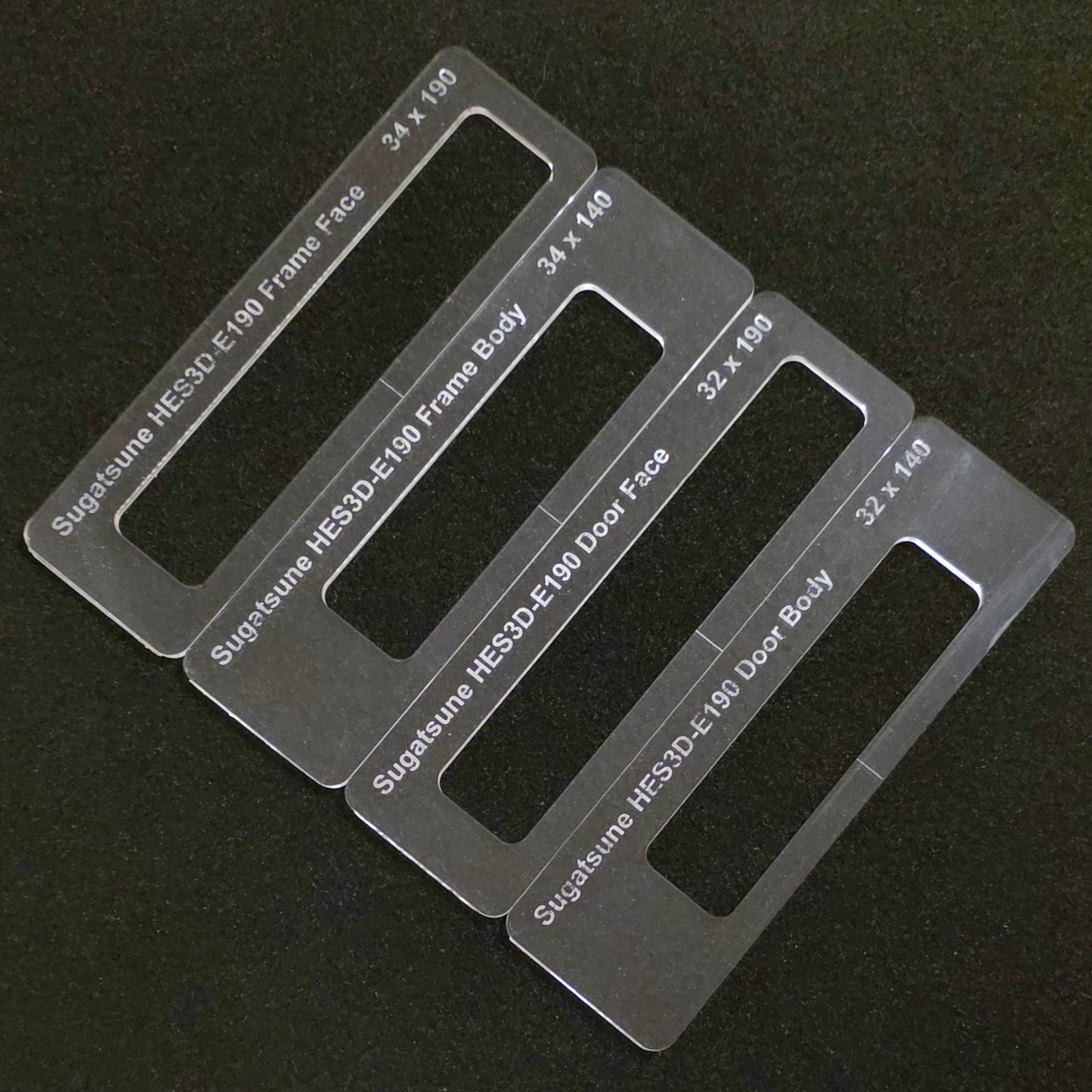 Sugatsune HES3D-E190 Concealed Hinge Templates