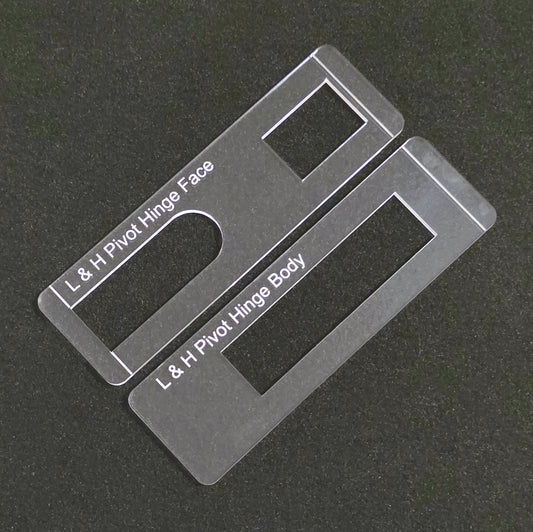 The Lock and Handle pivot hinge template set.