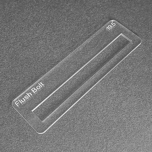 Flush bolt 19.5mm template. Used with the TIDY TRADIE Router Jig 1.0 & 2.0.