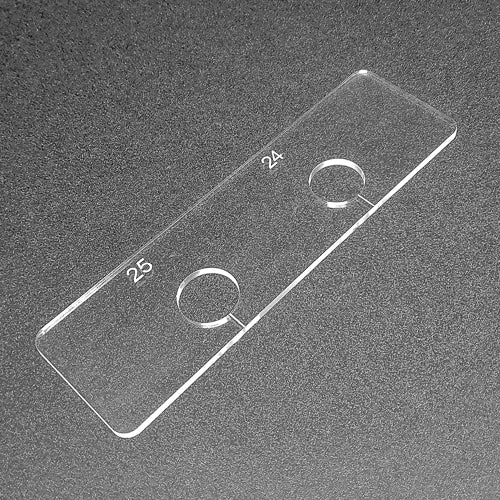 24 and 25 hole template. Used with the TIDY TRADIE Router Jig 1.0 & 2.0.