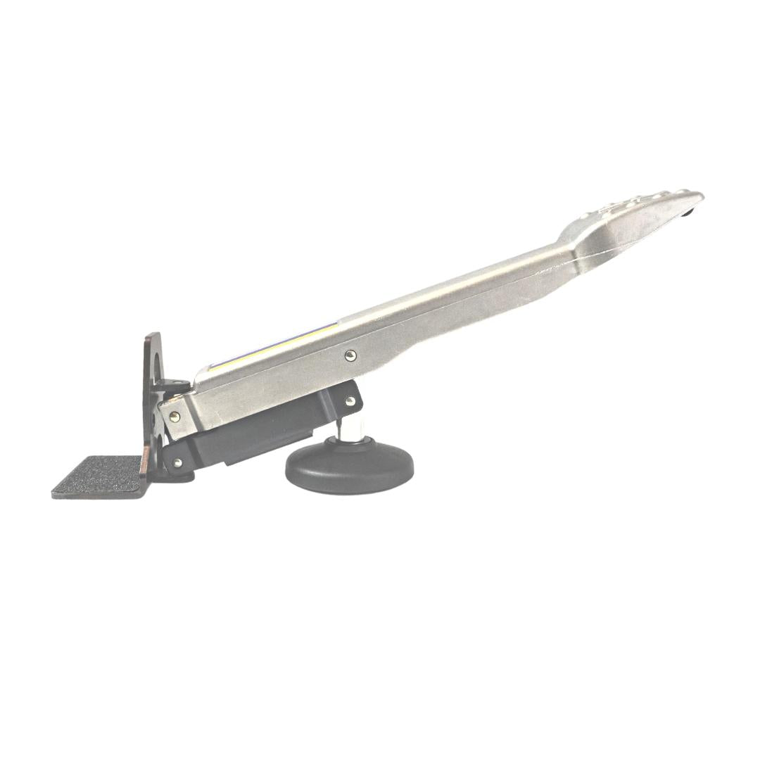 The Virutex door lifting tool for carpenters. It lifts and swivels, helping you to easily position a heavy door with one foot. Available from the Lockcarpentry Shop in Australia.