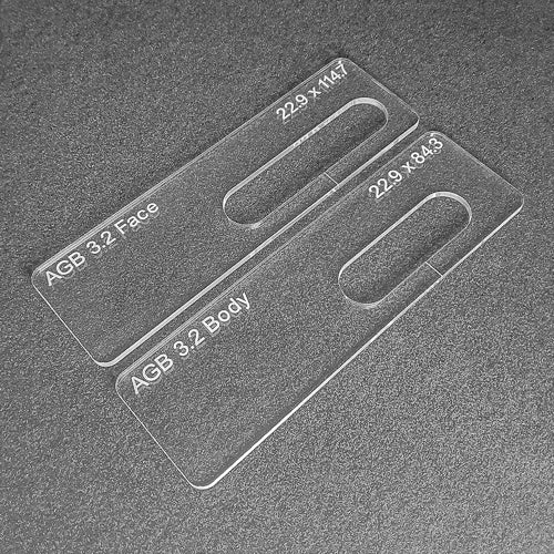 AGB concealed hinge 3.2, templates. Used with the TIDY TRADIE Router Jig 1.0 & 2.0.