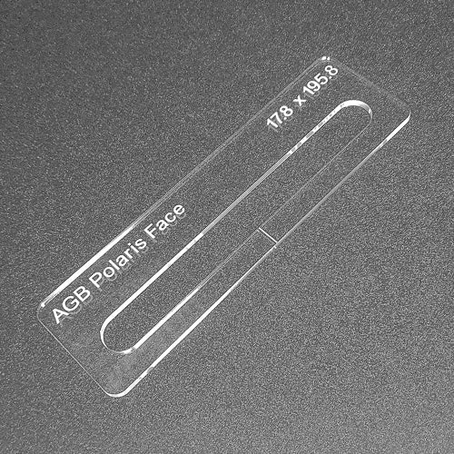 AGB Polaris Face Tight Template, for magnetic latches and locks.  Used with the TIDY TRADIE Router Jig 1.0 & 2.0.