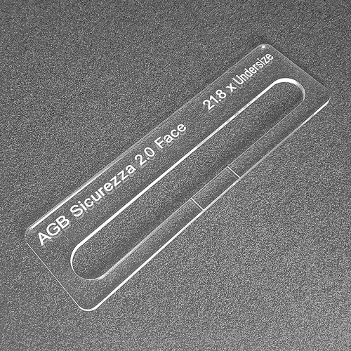 AGB Sicurezza 2.0 router jig template for the magnetic euro lock face plate.  Used with the TIDY TRADIE Router Jig 1.0 & 2.0.