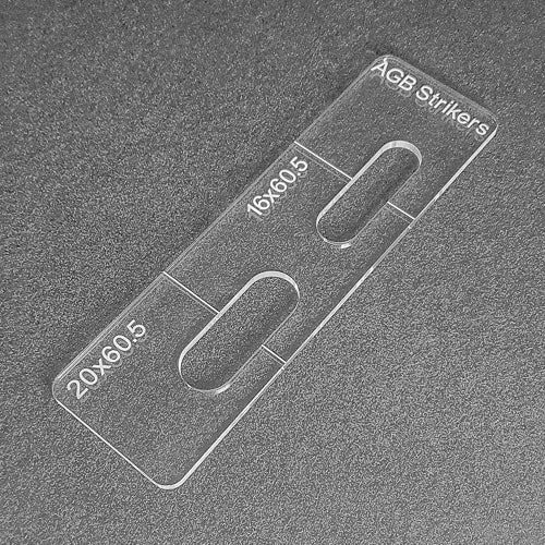 AGB striker template, used with the TIDY TRADIE Router Jig 1.0 & 2.0.