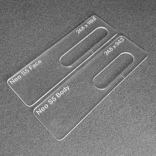 Argenta Neo S5 concealed hinge templates. Used with the TIDY TRADIE Router Jig 1.0 & 2.0.