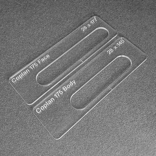 Coplan 175 concealed hinge templates. Used with the TIDY TRADIE Router Jig 1.0 & 2.0.