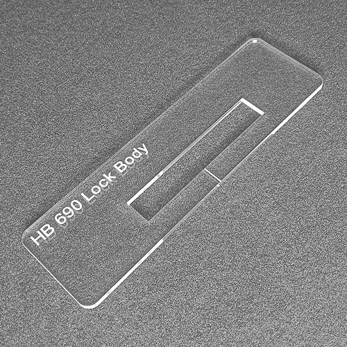 HB690 lock body template. Used with the TIDY TRADIE Router Jig 1.0 & 2.0.