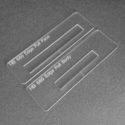 Halliday Baillie 680 edge pull templates, face and body. Used with the TIDY TRADIE Router Jig 1.0 & 2.0.