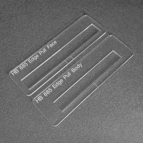 Halliday Baillie 685 edge pull templates, face and body. Used with the TIDY TRADIE Router Jig 1.0 & 2.0.