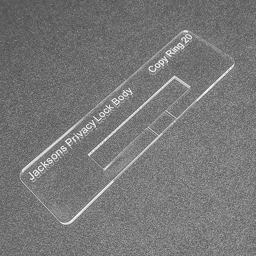 Jacksons privacy lock body template. Used with the TIDY TRADIE Router Jig 1.0 & 2.0.