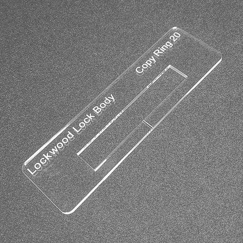 Lockwood lock body template. Used with the TIDY TRADIE Router Jig 1.0 & 2.0.