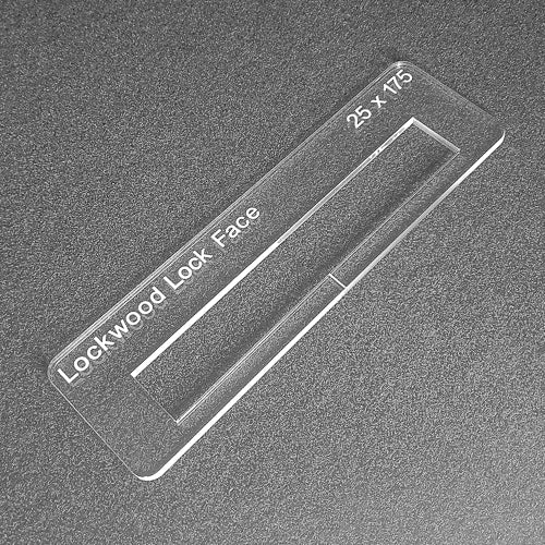 Lockwood lock face template. Used with the TIDY TRADIE Router Jig 1.0 & 2.0.