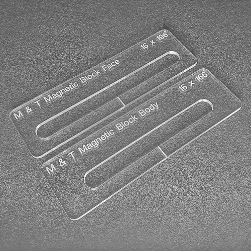 M & T magnetic block, face and body templates. Used with the TIDY TRADIE Router Jig 1.0 & 2.0.