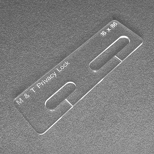 M & T privacy lock template for the face and body cut-out. Used with the TIDY TRADIE Router Jig 1.0 & 2.0.