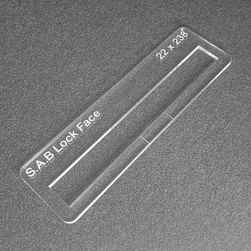 S.A.B lock faceplate template, used with the TIDY TRADIE Router Jig 1.0 & 2.0.