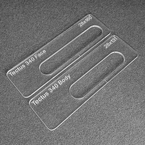 Tectus 340 concealed hinge templates. Used with the TIDY TRADIE Router Jig 1.0 & 2.0.