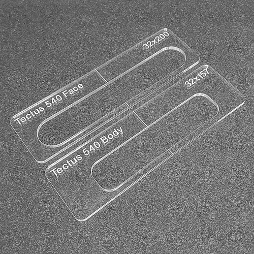 Tectus 540 concealed hinge templates. Used with the TIDY TRADIE Router Jig 1.0 & 2.0.