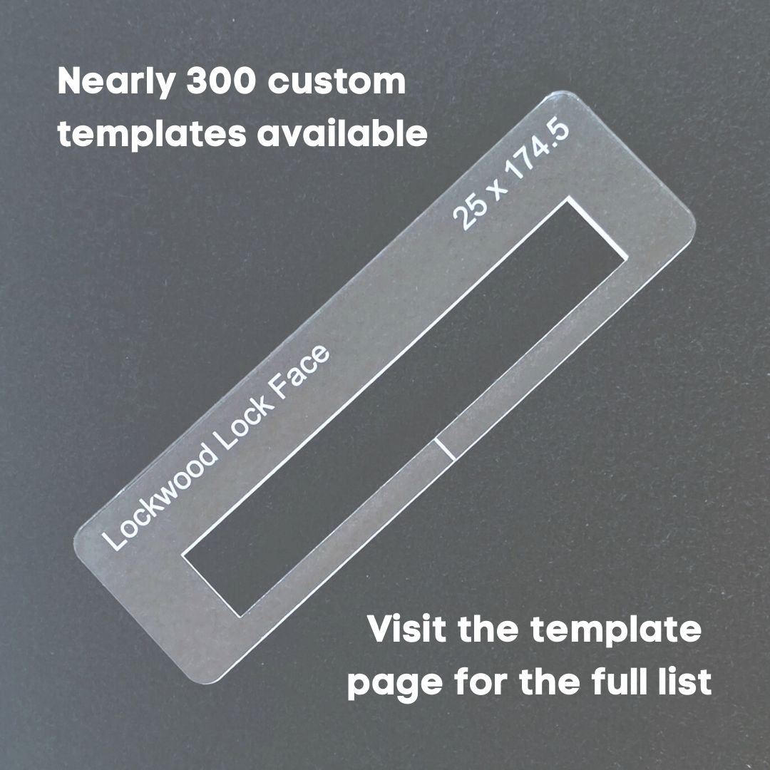 Interchangeable Templates | Used with the Lockcarpentry Router Jig ...