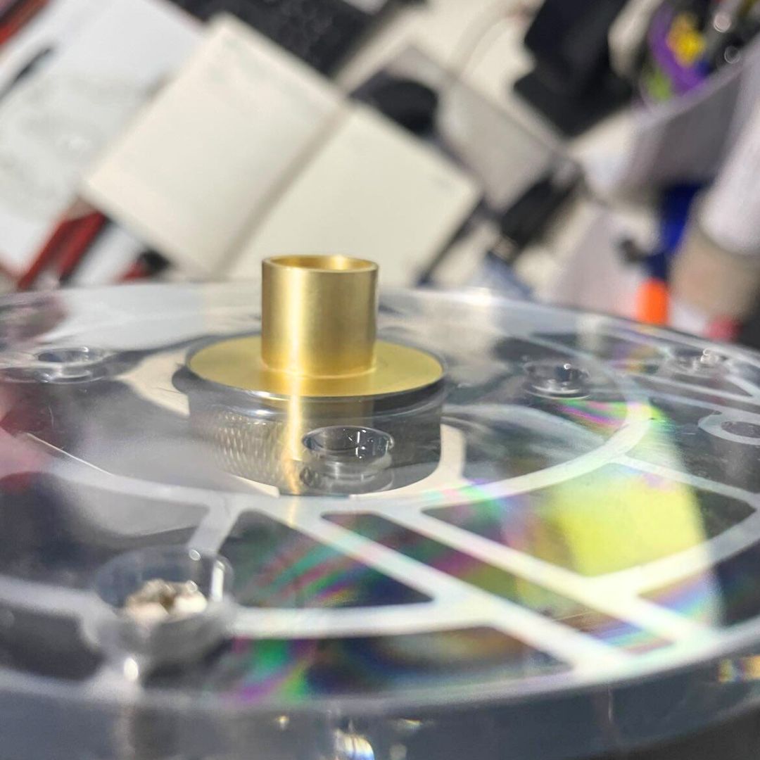 A 16mm brass bush guide to fit the Milwaukee router base plate