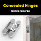 Concealed hinge online course. Learn how to install invisible door hinges..