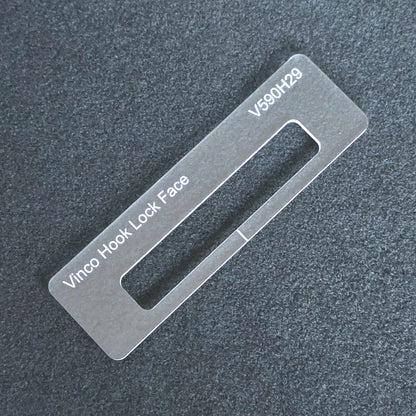 Vinco hook lock face plate template