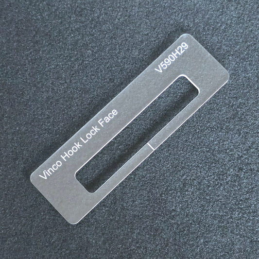 Vinco hook lock face plate template