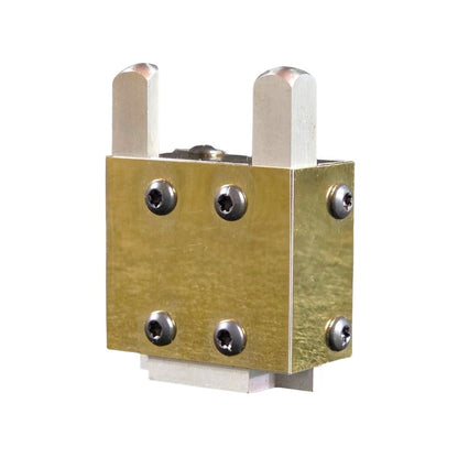 Double corner chisel 2.0. New and improved. Tap 90-degree corner cuts with enhanced speed and accuracy. Used when installing square-edged hinges and lock faceplates. Super sharp blades!