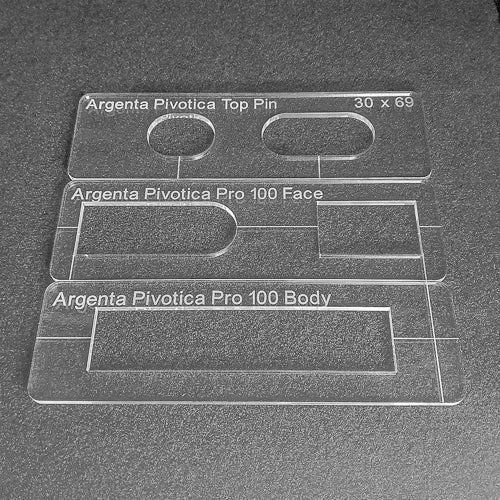 Argenta Pivotica Pro 100 template set of 3. Used with the TIDY TRADIE Router Jig 1.0 & 2.0.